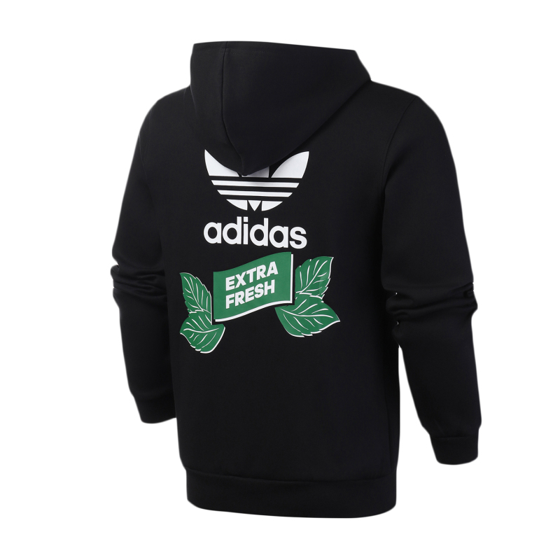 adidas阿迪达斯三叶草男装运动服LOGO款休闲针织连帽外套FP7703