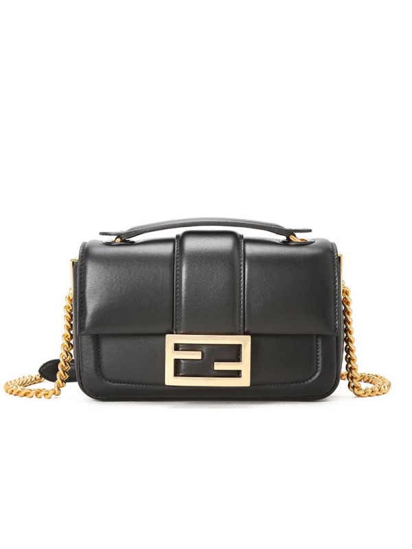 预售FENDI 芬迪 BAGUETTE 女士单肩包 法棍FF互扣光面皮8BS045