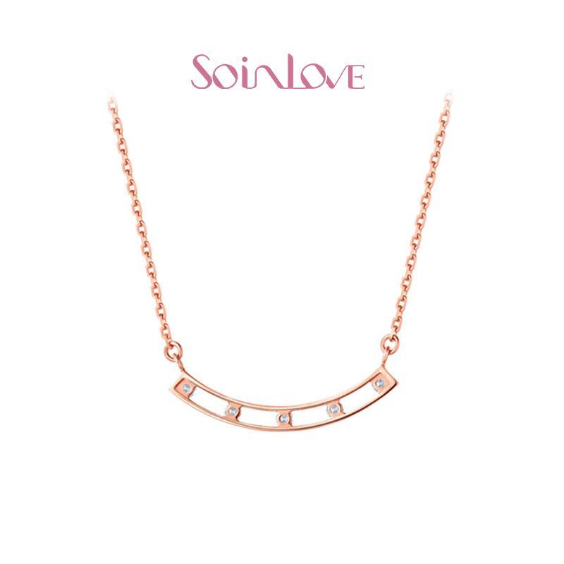 Soinlove 经典18K金钻石项链套链坠项链 送礼推荐VU239