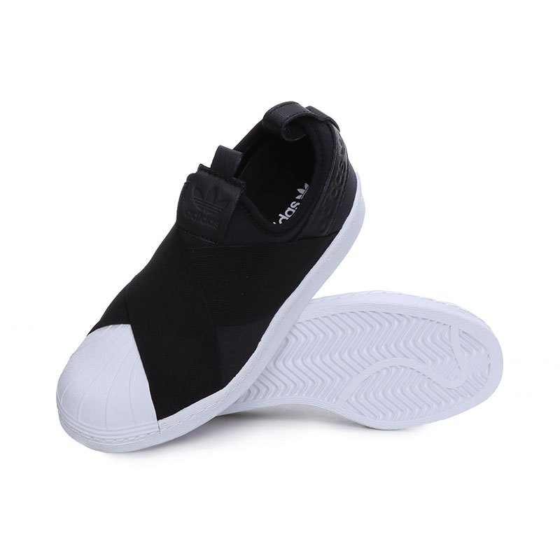 adidas阿迪达斯SUPERSTAR SlipOn三叶草系列女经典鞋四季款BZ0112