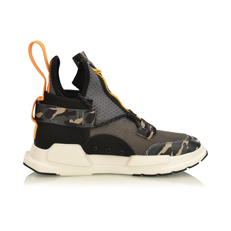 李宁中休闲鞋重燃时装周走秀运动休闲运动鞋 agbp028-2标准黑 乳白色