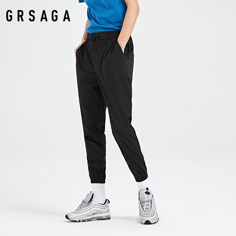 GRSAGA夏季休闲黑色系休闲裤11723828692