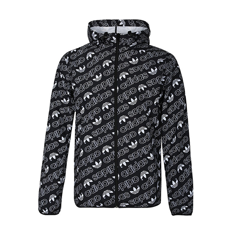 ADIDAS阿迪达斯三叶男子休闲运动舒适上衣外套防风服DH4796