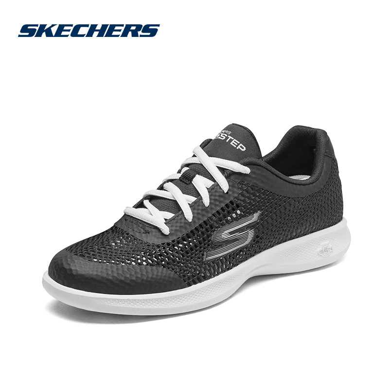 Skechers斯凯奇女鞋2018夏季运动休闲透气网面跑步鞋健步鞋14493/BKW