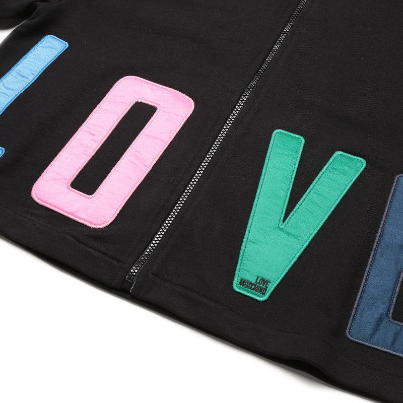 LOVE MOSCHINO 女士棉质连帽上衣外套W3381 80 M4266