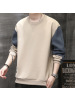 卫衣男春秋季新款男士长袖宽松圆领潮流拼接青少年时尚体恤打底衫