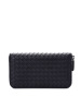 Bottega Veneta/葆蝶家 女钱包羊皮经典编织长款拉链钱夹 114076