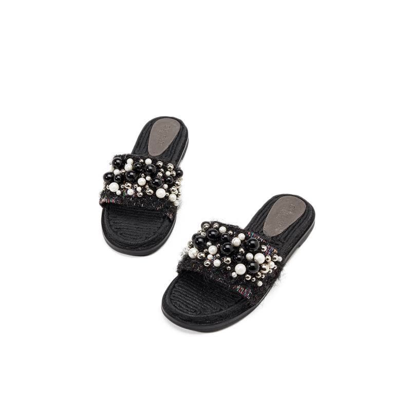 ST&SAT/星期六凉拖平底舒适露趾可外穿女鞋SS92110367图片