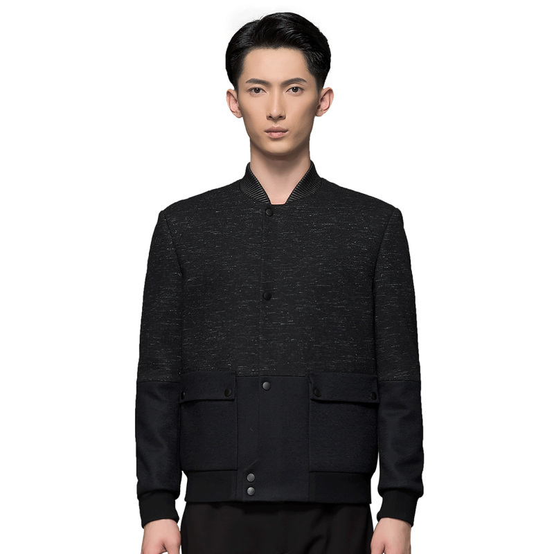 柒牌seven秋冬宽松时尚棒球领夹克衫休闲短款潮流上衣外套青年外套