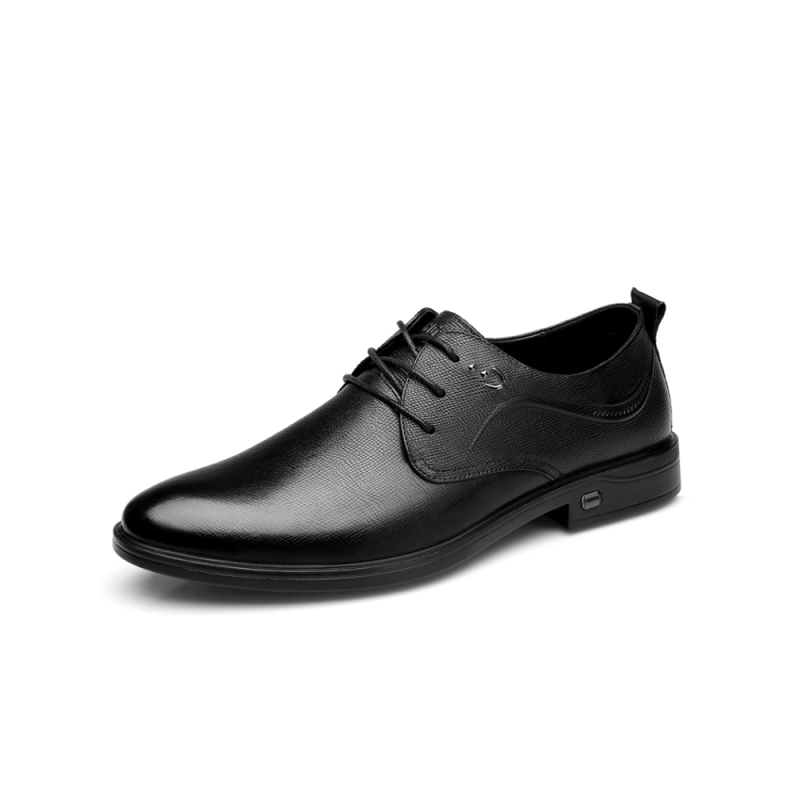 强人3515皮鞋男系带舒适休闲皮鞋牛皮猪里透气商务鞋男单鞋视频