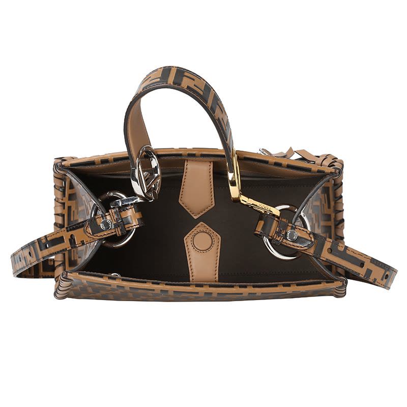 FENDI/芬迪 女包双F压花编带蝴蝶结手拎斜挎包 8BH344图片