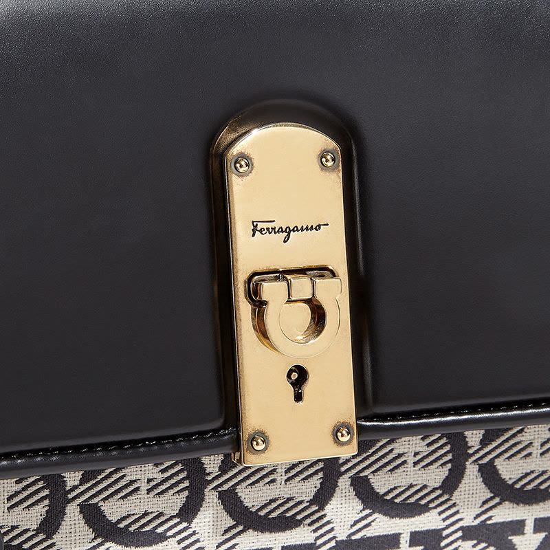 预订FERRAGAMO BOXYZ 老花款 手提单肩斜挎包21H849 牛皮革\织物图片