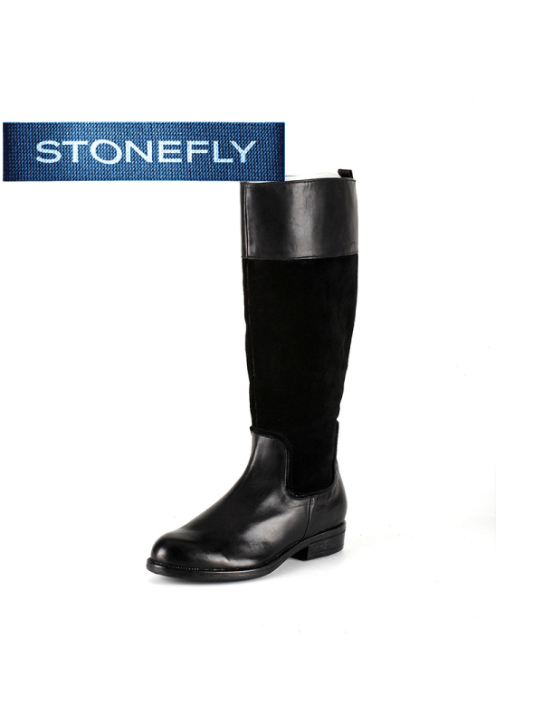 斯通富来STONEFLY冬季圆头低跟高筒休闲长靴SD44113451