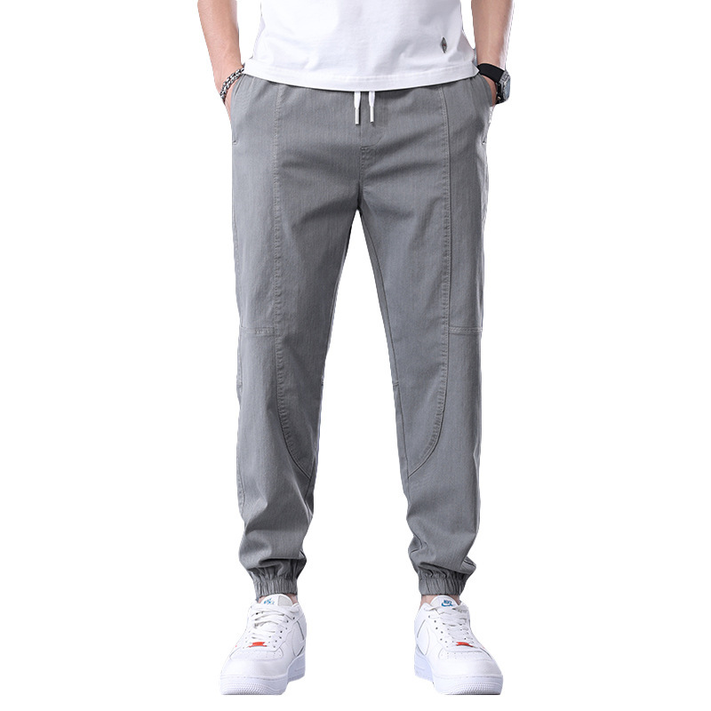 ceba品质抽绳休闲裤男款弹力宽松束脚裤男ins潮牌男生帅气百搭哈伦裤