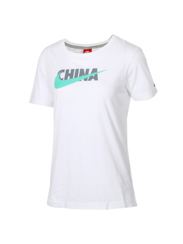 Nike耐克女装夏款针织圆领透气运动休闲短袖T恤AQ5208-100