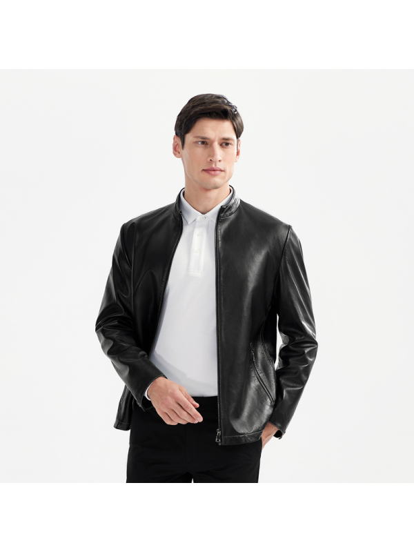 柒牌seven男装皮衣男商务夹克外套休闲真皮夹克上衣【价格 图片 品牌