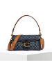 COACH\蔻驰 CHAMBRAY TABBY 通勤肩背手提单肩包 C扣牛仔 26*15*7.5CM织物\牛皮革