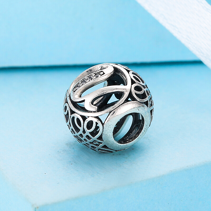PANDORA潘多拉 复古字母U 925银 串饰-791865CZ