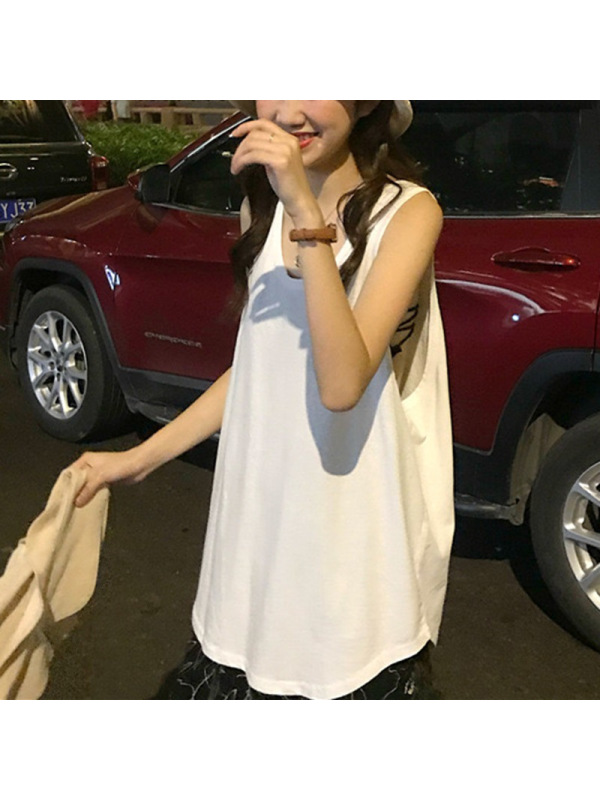 运动小背心女韩版夏季性感外穿女装宽松无袖T恤上衣吊带打底衫女