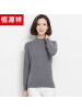 恒源祥女士羊绒衫半高领秋冬纯羊绒套头针织衫百搭打底毛衣女装