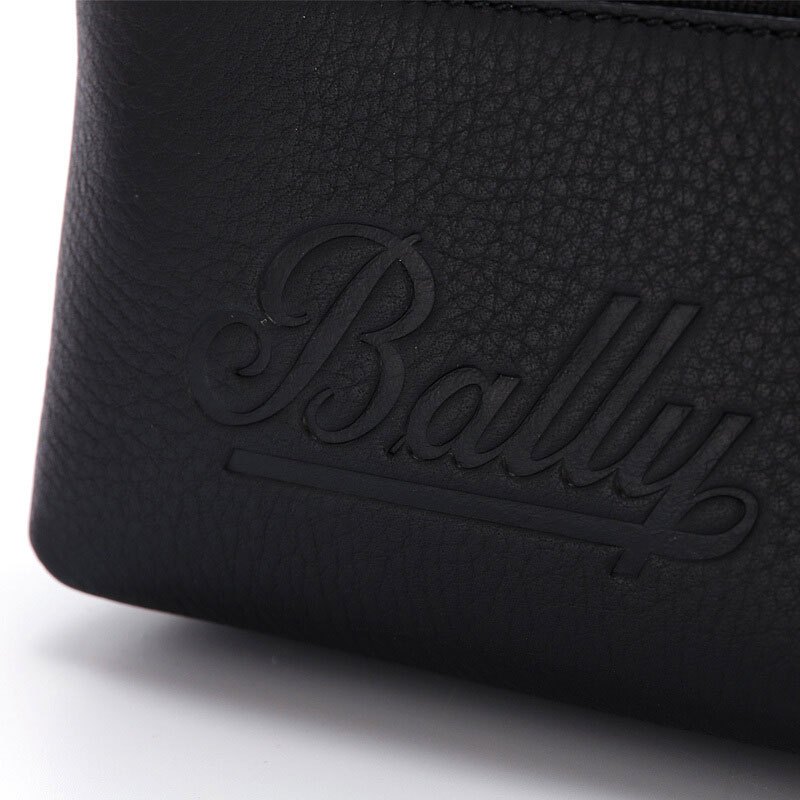 BALLY/巴利 女士黑色拉链红白条拼接双肩包6224413