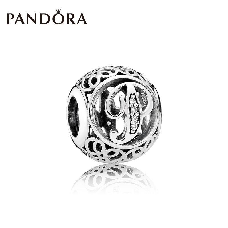 PANDORA/潘多拉 复古字母P925银串饰 女士 送恋人 女士791860CZ