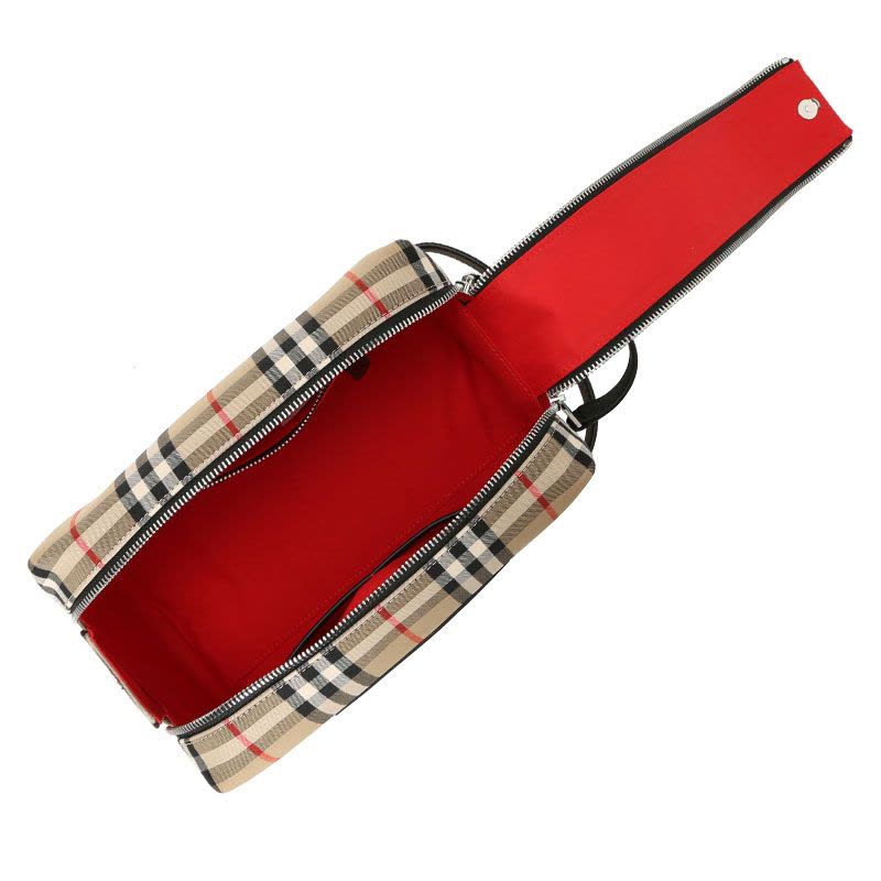 20新款 BURBERRY Vintage 格纹旅行收纳袋手拿包8022955 24x16x13CM图片