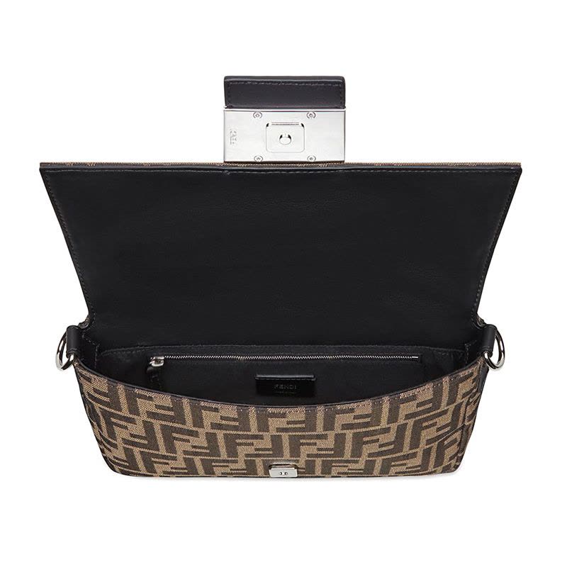 预售 芬迪FENDI BAGUETTE 法棍包大号 FF标识老花款 女士斜挎包7VA472银扣图片