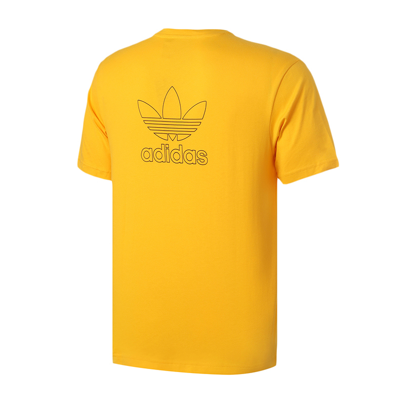 阿迪达斯三叶草男服短袖T恤简约小LOGO运动休闲服GE0824