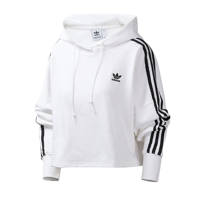 adidas阿迪达斯三叶草女装运动服长袖连帽卫衣套头衫ED7555