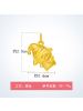 金万年珠宝 3D硬足金999 萌旺旺系列 睡衣狗狗金吊坠 生肖黄金吊坠 包邮