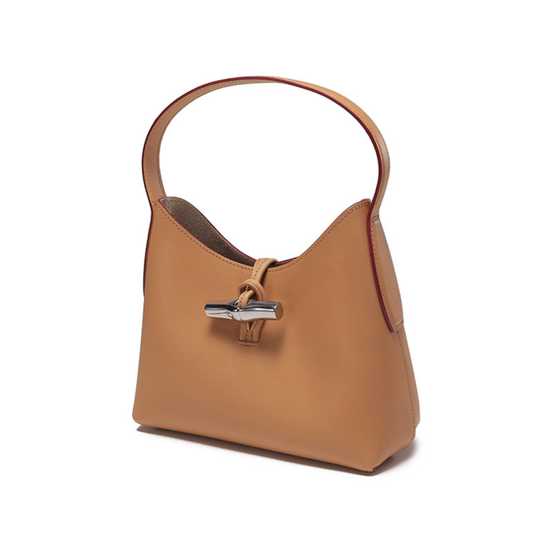 珑骧longchamp女士roseau系列牛皮手提单肩包腋下包竹节包10152hqs