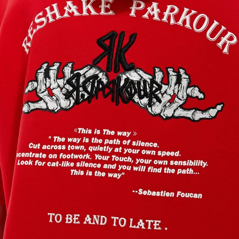 马克华菲潮牌RESHAKE华菲型格男装2019春新款情侣连帽卫衣短袖潮男图片