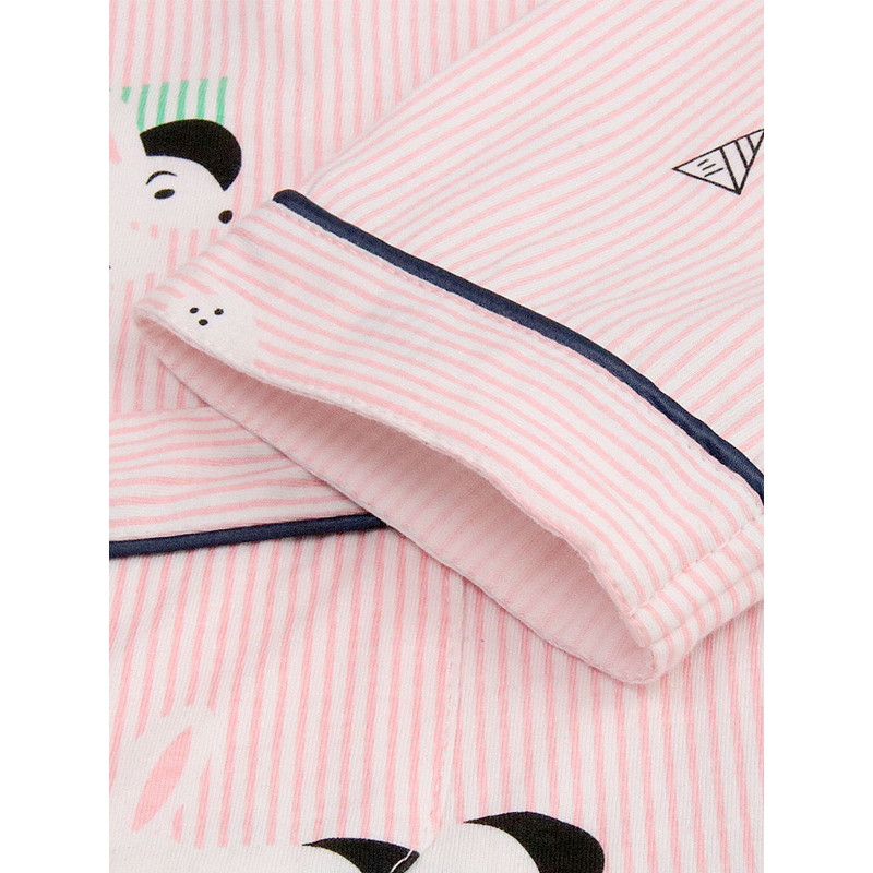 红豆(HODO)女童家居服套装100%棉女童2019年夏季全棉居家四季款式新品儿童家居服套装女童家居服