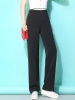 丝柏舍2019秋装女韩版纯色高腰宽松直筒休闲裤S93B4790K