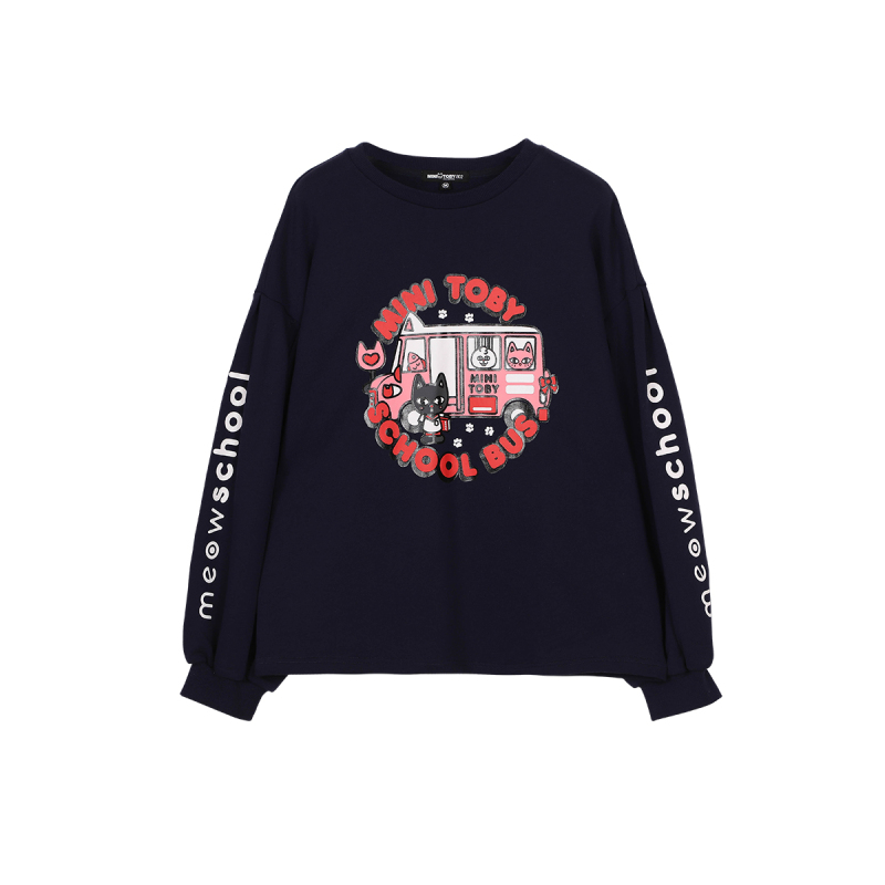 a02新款潮流少女萌趣卡通字母印花休闲卫衣女DTU5BA031KT