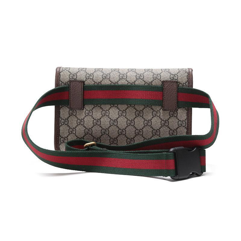 gucci古驰男士logo图案人造帆布腰包4939309c2vt