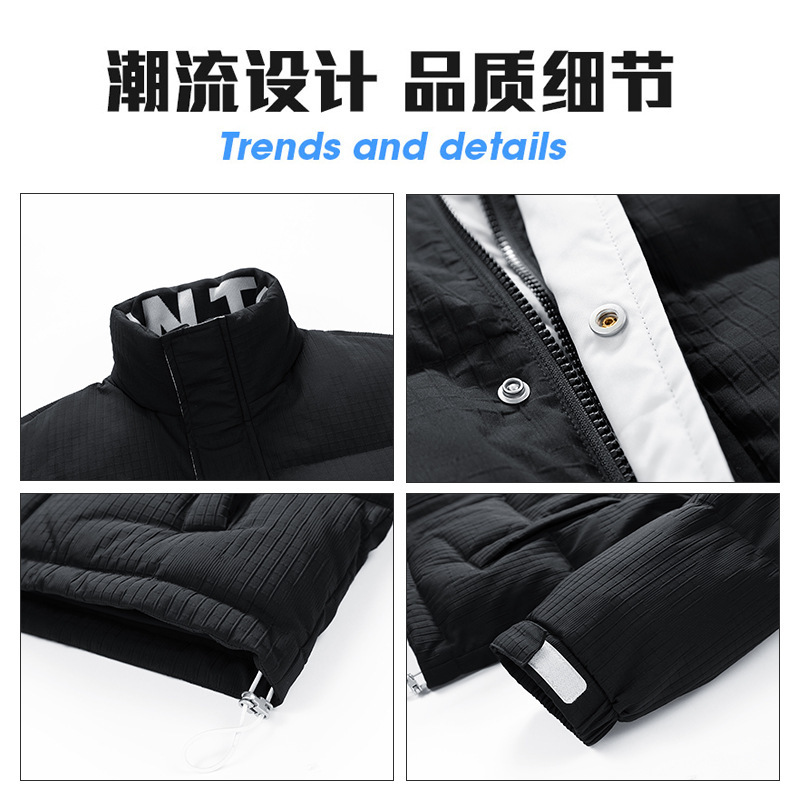 羽绒服男士新款冬季保暖立领白鸭绒羽绒服男潮牌情侣外套上衣防寒