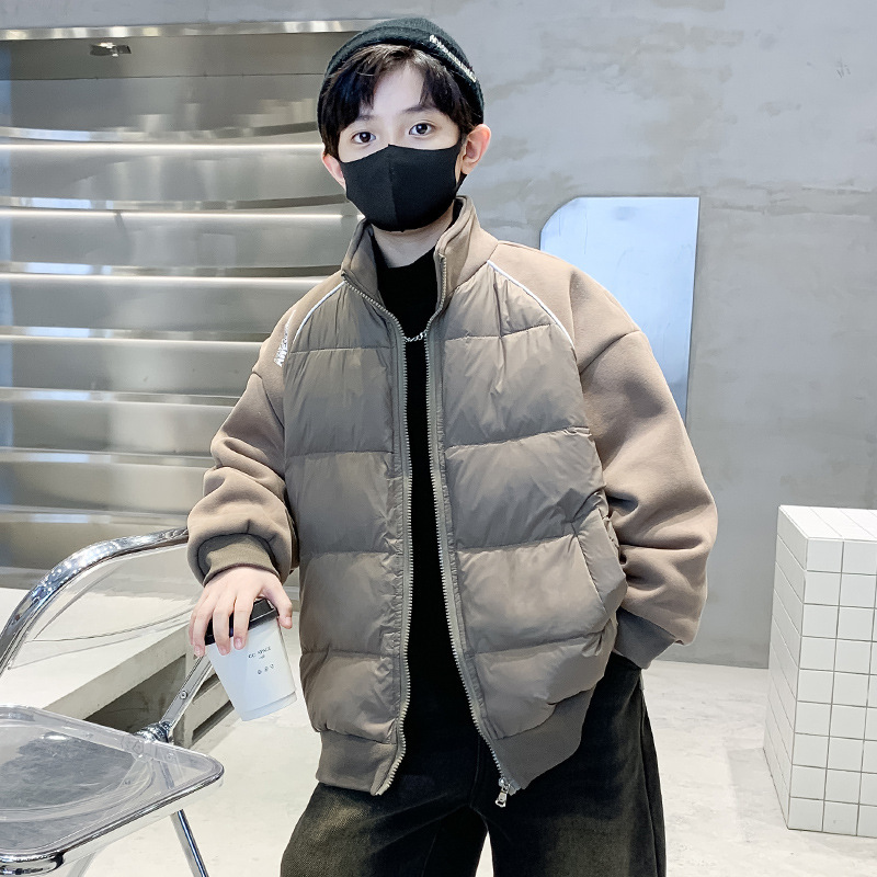 男童羽绒服2023新款儿童轻薄中大童男孩秋冬学生内胆校服外套