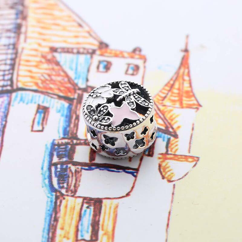 PANDORA潘多拉 诗花绽放925银 珐琅 串饰-791842ENMX