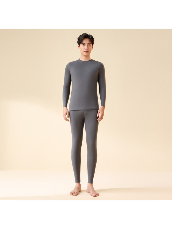 100%羊毛填充贴片保暖内衣女男加绒加厚保暖套装冬季情侣秋衣秋裤