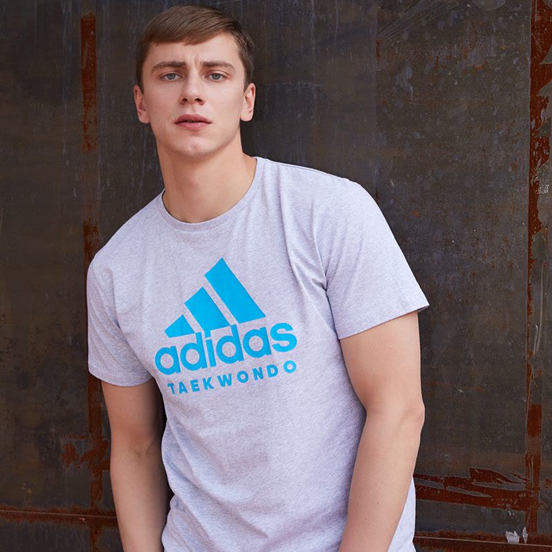 Adidas阿迪达斯跆拳道短袖男速干透气运动休闲T恤运动服ADICTT-GYBU-1图片