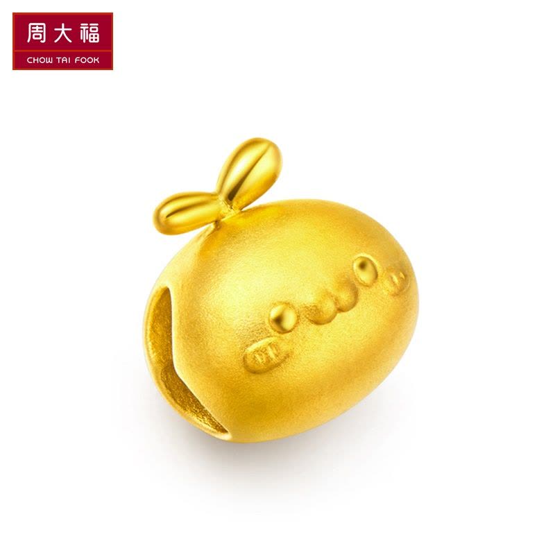 周大福「长草颜团子」转运珠足金黄金吊坠R19368图片