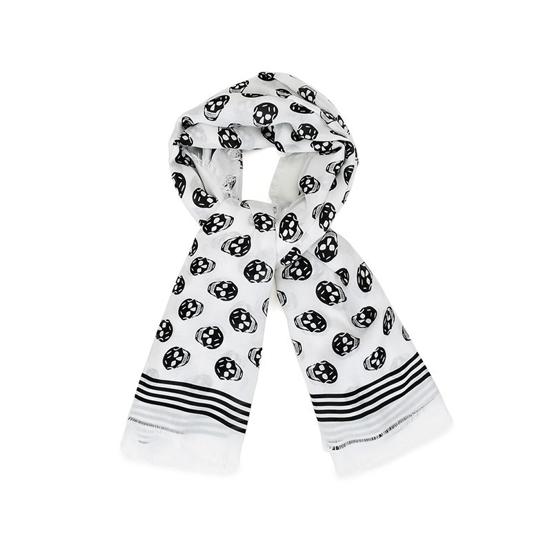 ALEXANDER MCQUEEN 亚历山大·麦昆 女士莫代尔纤维围巾 590934 3418Q