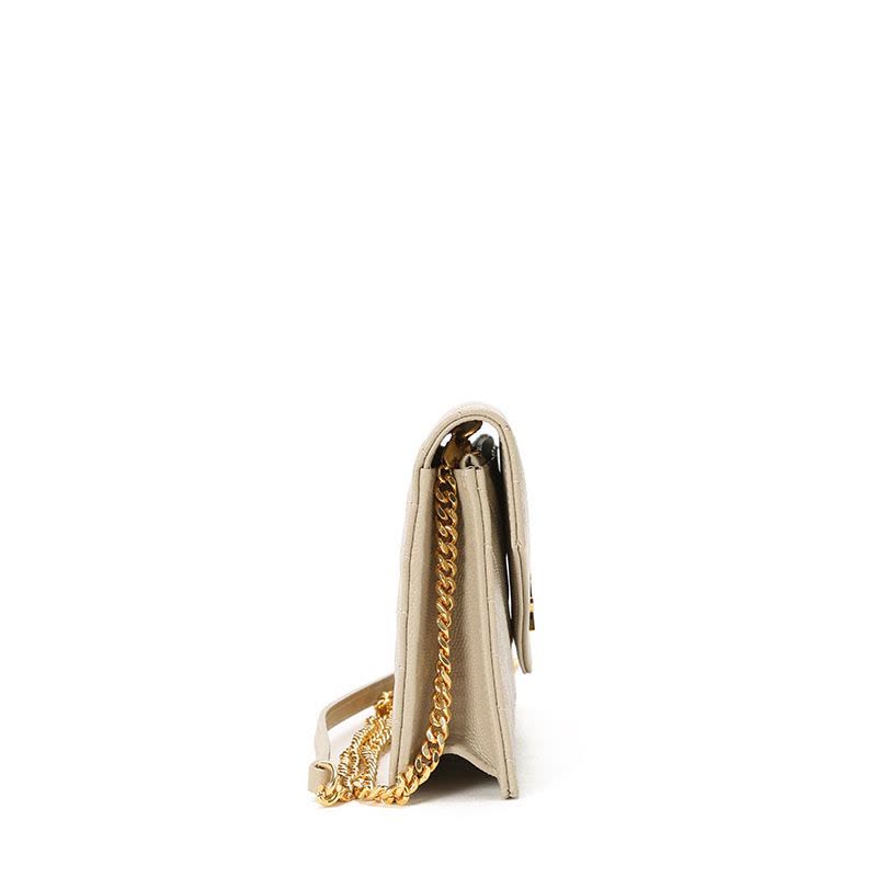 预售 圣罗兰 YSL MONOGRAM 信封包 字母LOGO鱼子酱纹 女士单肩包 393953金链图片