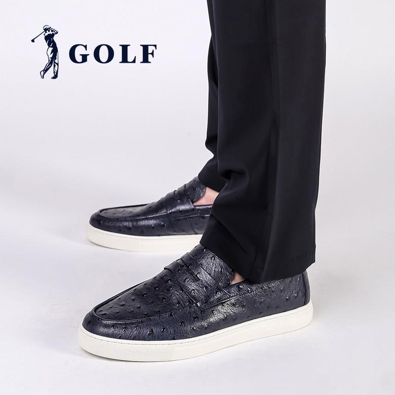 GOLF/高尔夫头层牛皮乐福鞋潮鞋英伦皮鞋商务真皮男士时尚休闲鞋