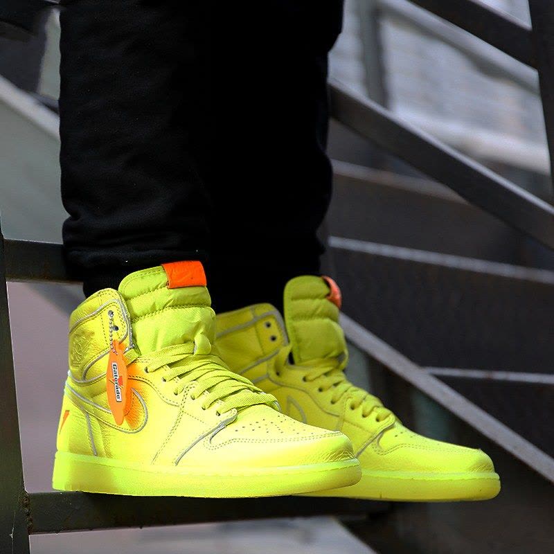 NikeAirJordan1GatoradeAJ1佳得乐柠檬黄篮球鞋AJ5997-345图片