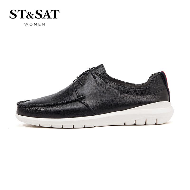 ST&SAT/星期六春季新款平底舒适深口休闲鞋皮鞋男SS91129701图片