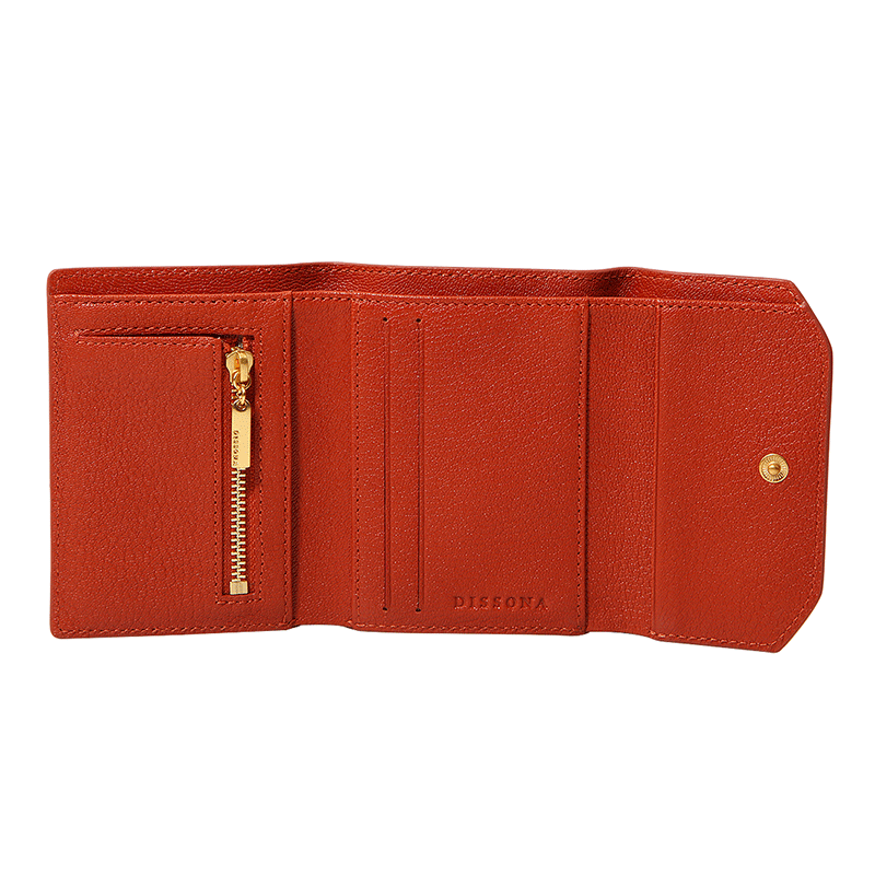 dissona迪桑娜复古女士短款羊皮钱包