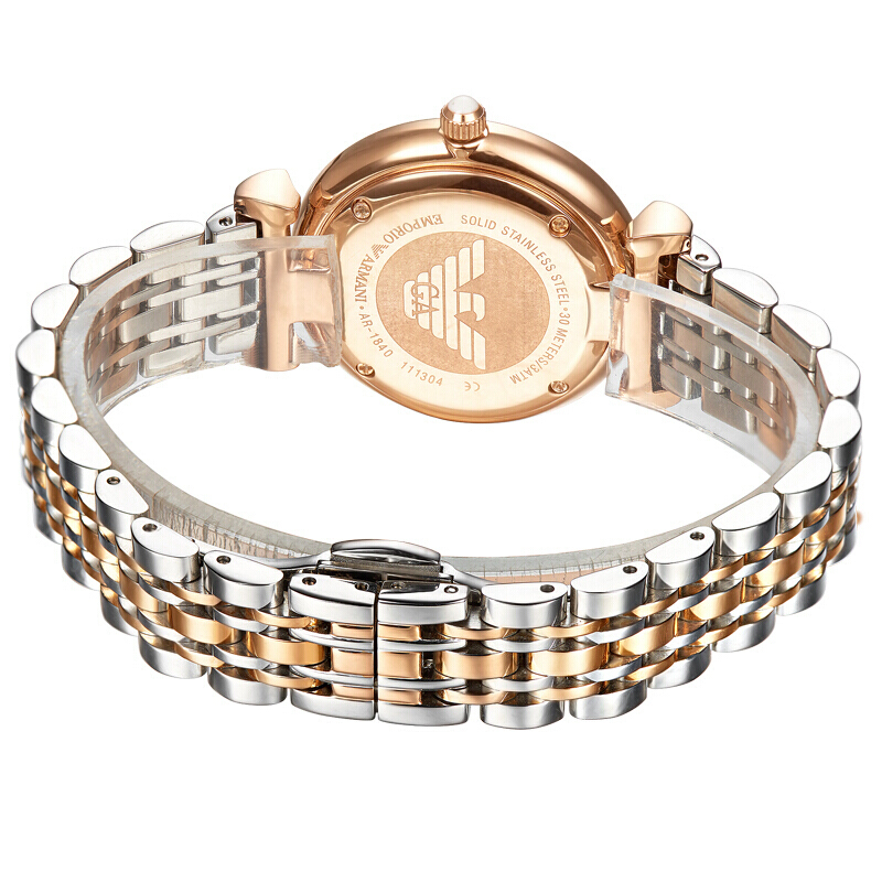 阿玛尼emporioarmani手表欧美品牌商务时来运转镶钻女士石英表ar1840